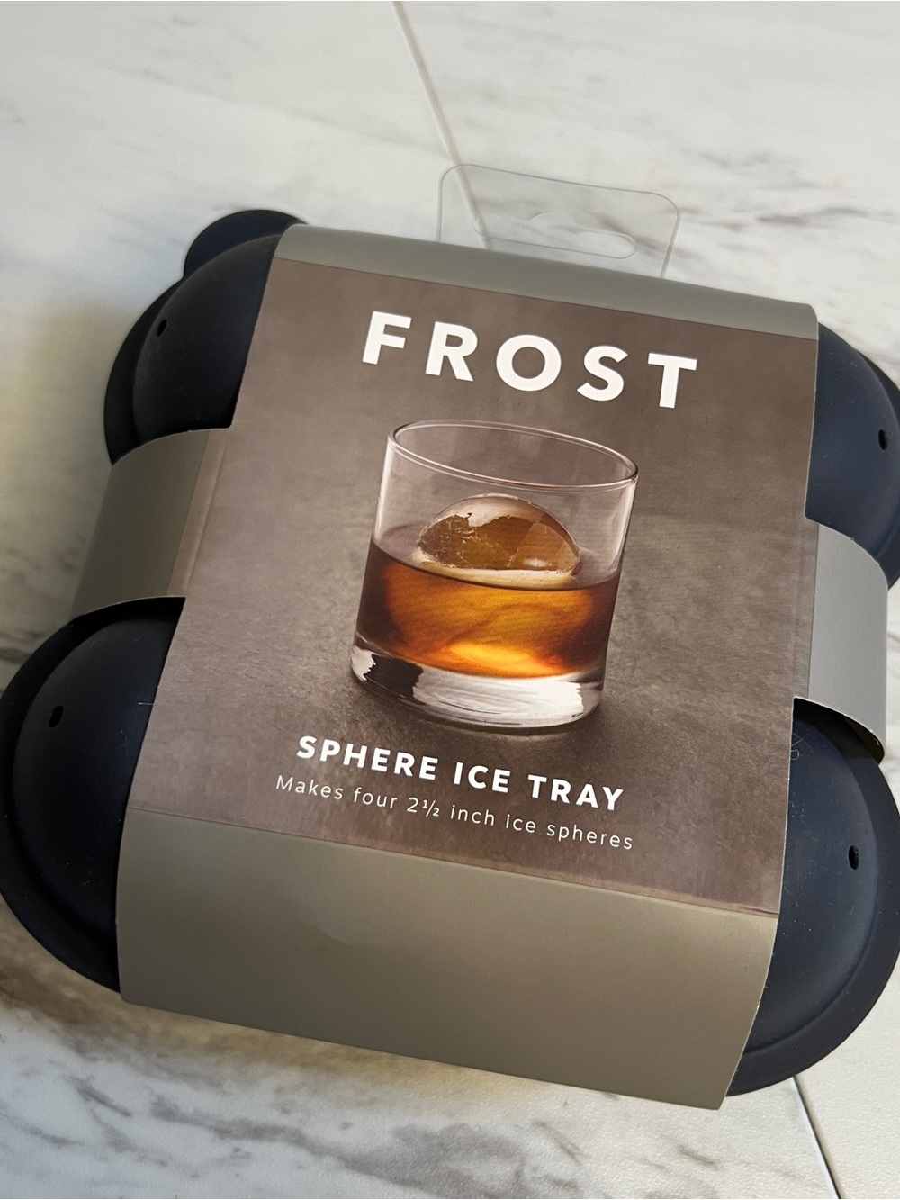 NEW Frost 4 Large 2.5” Navy Silicone Sphere Ice Tray Molds
